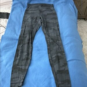Lululemon Athletica Black Camouflage Leggings